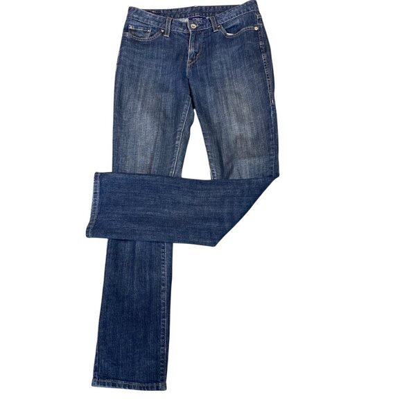 Levi's Mid Rise Straight 552 Blue Jeans Sz 4 Long  30.5x32.5" #99Q - Picture 4 of 10